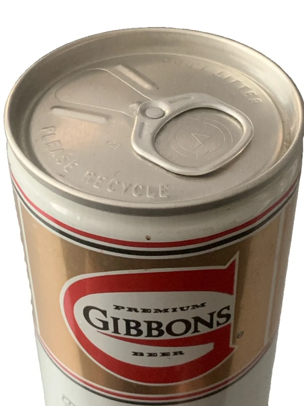 Vintage Beer Can Gibbons Premium Beer Famous Light Beer Pull Tab Empty Aluminum